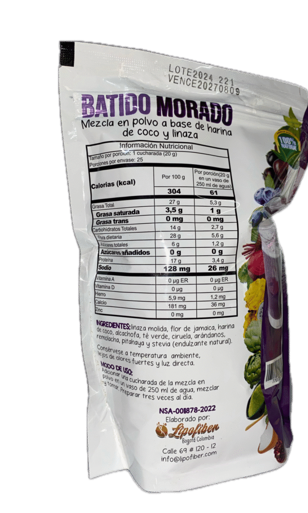 LINAZA BATIDO MORADO X 500 GR